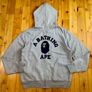 Bape hoodie grey and black designer hoodie size medium